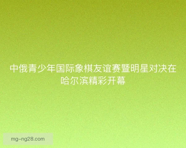 中俄青少年国际象棋友谊赛暨明星对决在哈尔滨精彩开幕 中俄青少年国际象棋友谊赛暨明星对决在哈尔滨精彩开幕